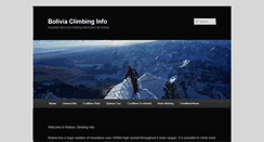 Desktop Screenshot of boliviaclimbinginfo.org