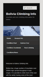 Mobile Screenshot of boliviaclimbinginfo.org
